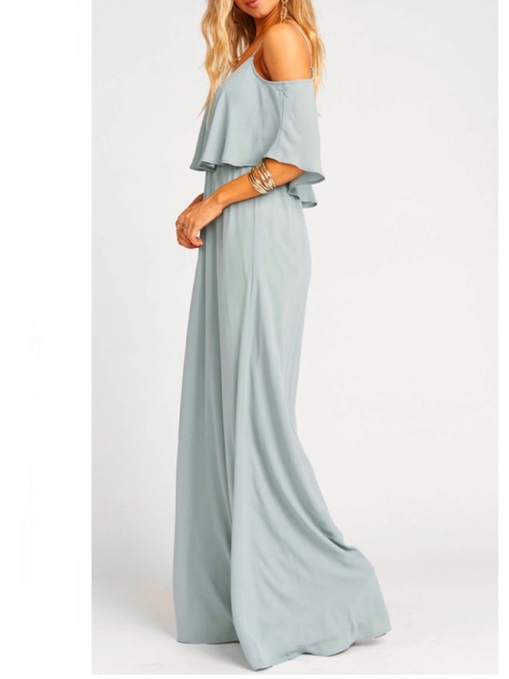 SHOW ME YOUR MUMU COLD-SHOULDER RUFFLE MAXI DRESS - Picture 6 of 10
